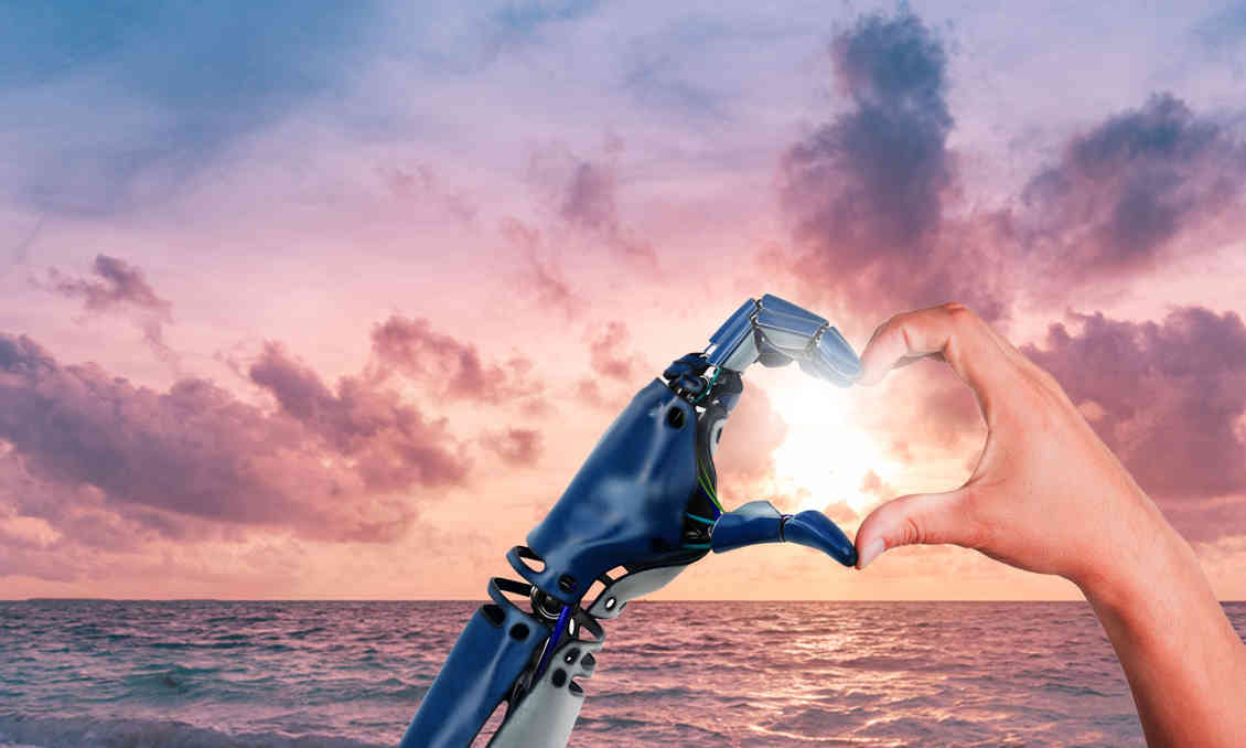 Robot And Human Heart Hands Over Sun BL165 Insights 1440X864
